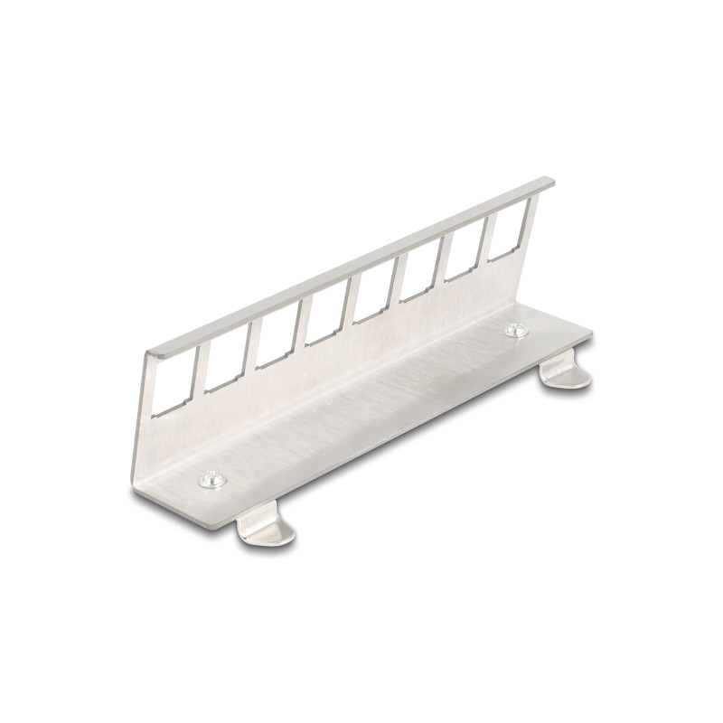 Delock Keystone Metall Halterung 8 Port für Hutschiene
