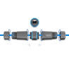 Delock Kabelverbinder RJ45 Buchse zu RJ45 Buchse Cat.6A mit M23.5 x 1,5 mm Gewinde IP68 staub- und wasserdicht grau