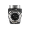 Delock M12 Adapter D-kodiert 4 Pin Stecker zu RJ45 Buchse zum Einbau rund 90° gewinkelt