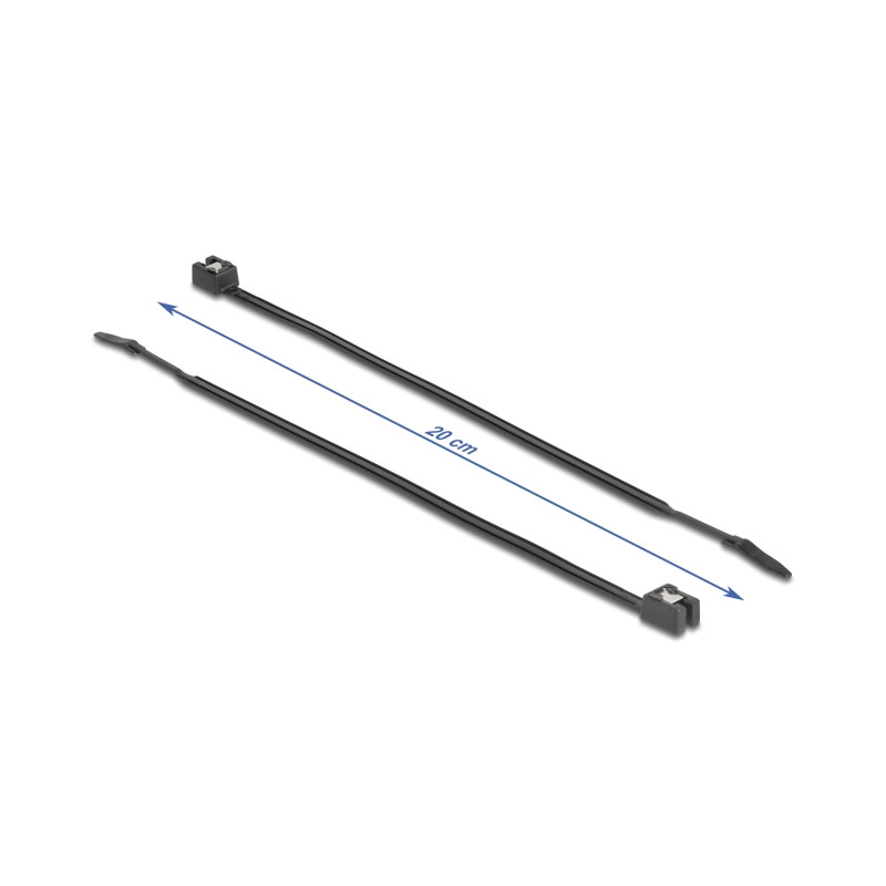 Delock Kabelbinder selbstschneidend L 200 x B 4,8 mm 50 Stück schwarz