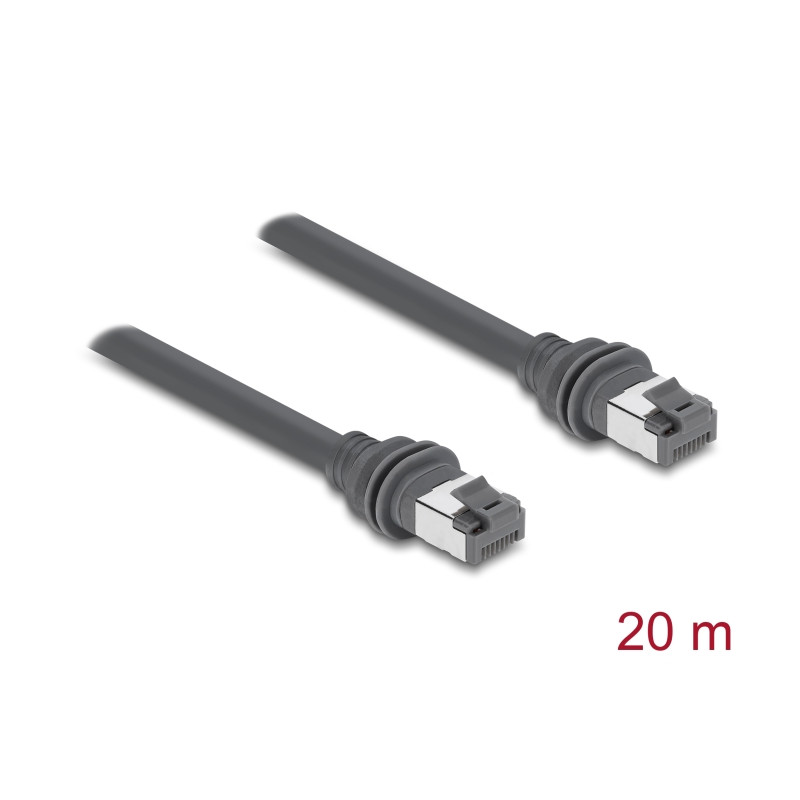 Delock RJ45 Patchkabel Cat.6 kompatibel mit Starlink Gen3 - 20 m grau