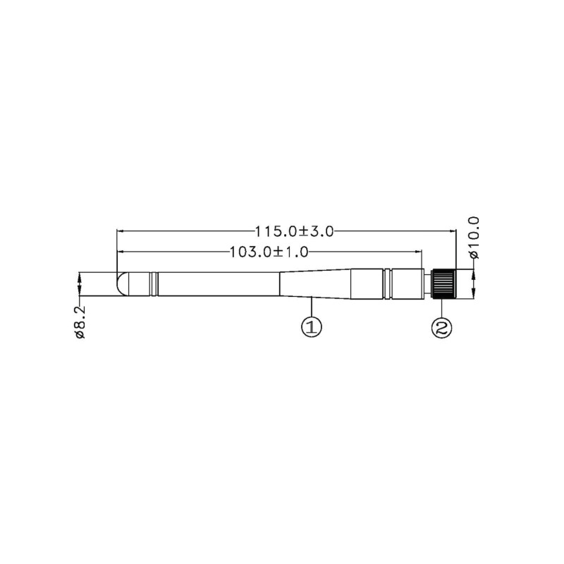 Delock LTE Antenne SMA Stecker 1,0 - 5,23 dBi omnidirektional starr schwarz