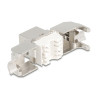 Delock Keystone Modul RJ45 Buchse zu LSA Cat.8.1 STP mit Metall Latch werkzeugfrei