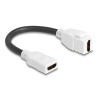 Delock Keystone Modul Kabel HDMI Buchse zu Buchse 8K 60 Hz 20 cm weiß