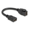 Delock Keystone Modul Kabel HDMI Buchse zu Buchse 8K 60 Hz 20 cm schwarz