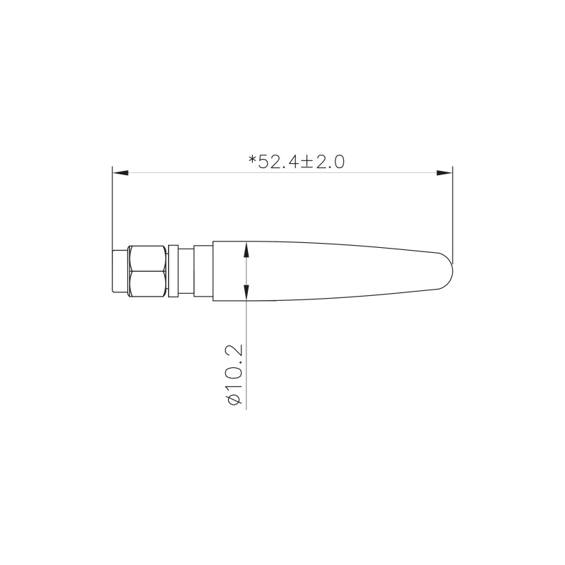 Delock LTE Antenne SMA Stecker 1,82 dBi omnidirektional starr schwarz