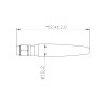 Delock LTE Antenne SMA Stecker 1,82 dBi omnidirektional starr schwarz