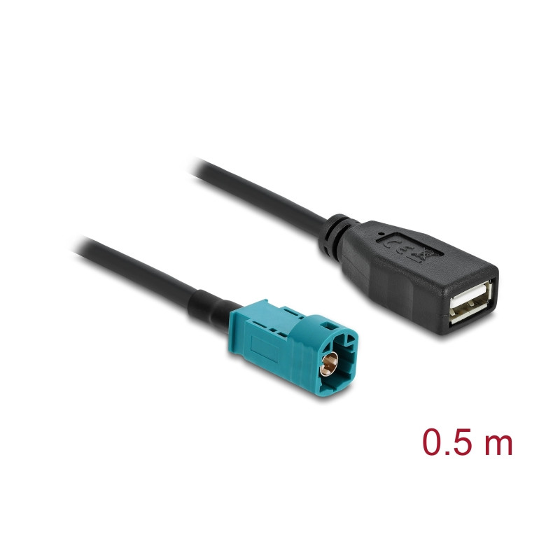 Delock Kabel HSD Z Stecker zu USB 2.0 Typ-A Buchse 0,5 m
