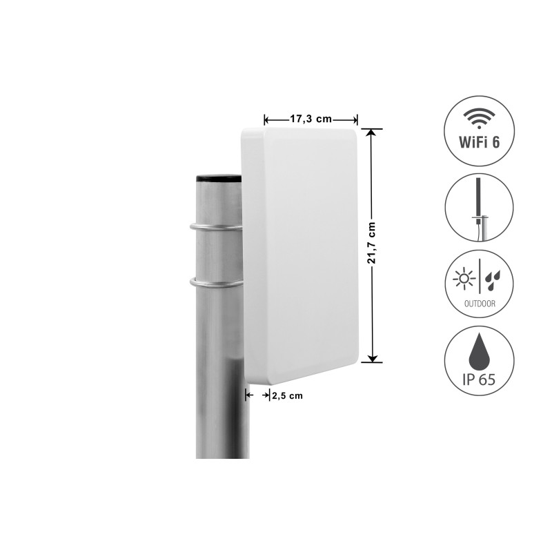 Delock WiFi 6 MIMO Antenne 2 x N Buchse 8 dBi direktional Mastmontage outdoor