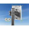Delock WiFi 6 MIMO Antenne 2 x N Buchse 8 dBi direktional Mastmontage outdoor