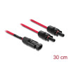 Delock DL4 Solar Splitter Kabel 1 x Stecker zu 2 x Buchse 30 cm rot