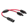 Delock DL4 Solar Splitter Kabel 1 x Stecker zu 2 x Buchse 30 cm rot