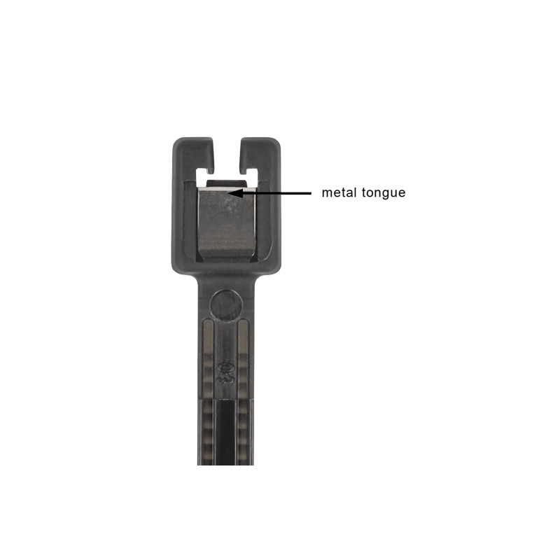 Delock Kabelbinder selbstschneidend L 280 x B 4,8 mm 50 Stück schwarz