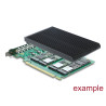 Delock PCI Express 5.0 x16 Karte zu 4 x intern NVMe M.2 Key M mit Kühlkörper - Bifurcation