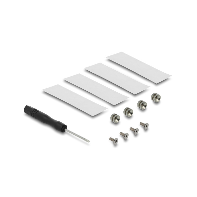 Delock PCI Express 5.0 x16 Karte zu 4 x intern NVMe M.2 Key M mit Kühlkörper - Bifurcation
