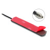 Delock LTE Antenne TS9 Stecker 1,5 dBi omnidirektional starr mit Anschlusskabel RG-174 1 m Klebemontage outdoor schwarz