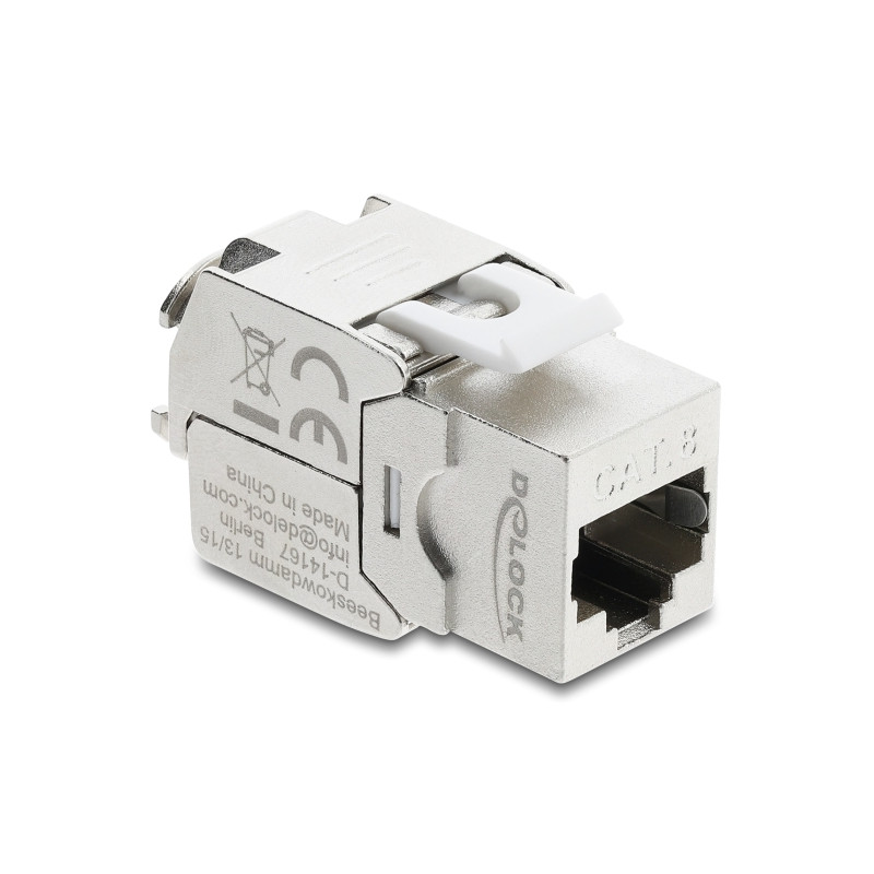 Delock Keystone Modul RJ45 Buchse zu LSA Cat.8.1 geschirmt werkzeugfrei