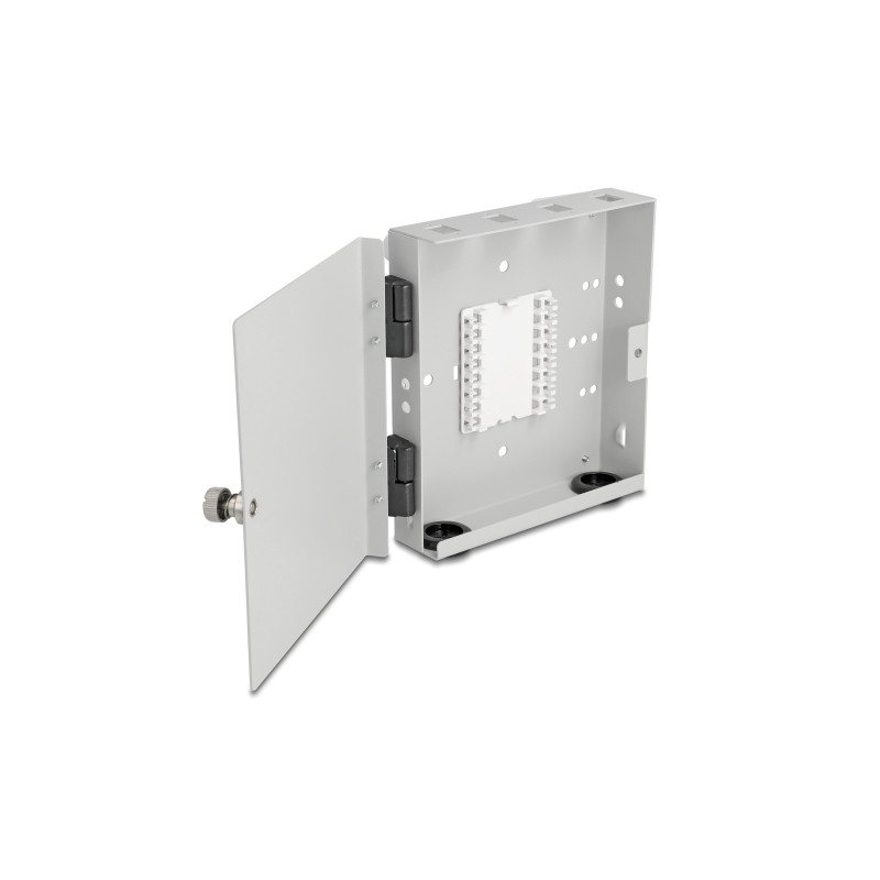 Delock LWL Wandbox für 4 x SC Simplex oder LC Duplex Adapter Metallgehäuse
