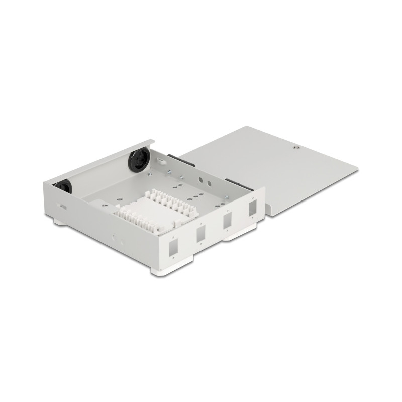 Delock LWL Wandbox für 4 x SC Simplex oder LC Duplex Adapter Metallgehäuse