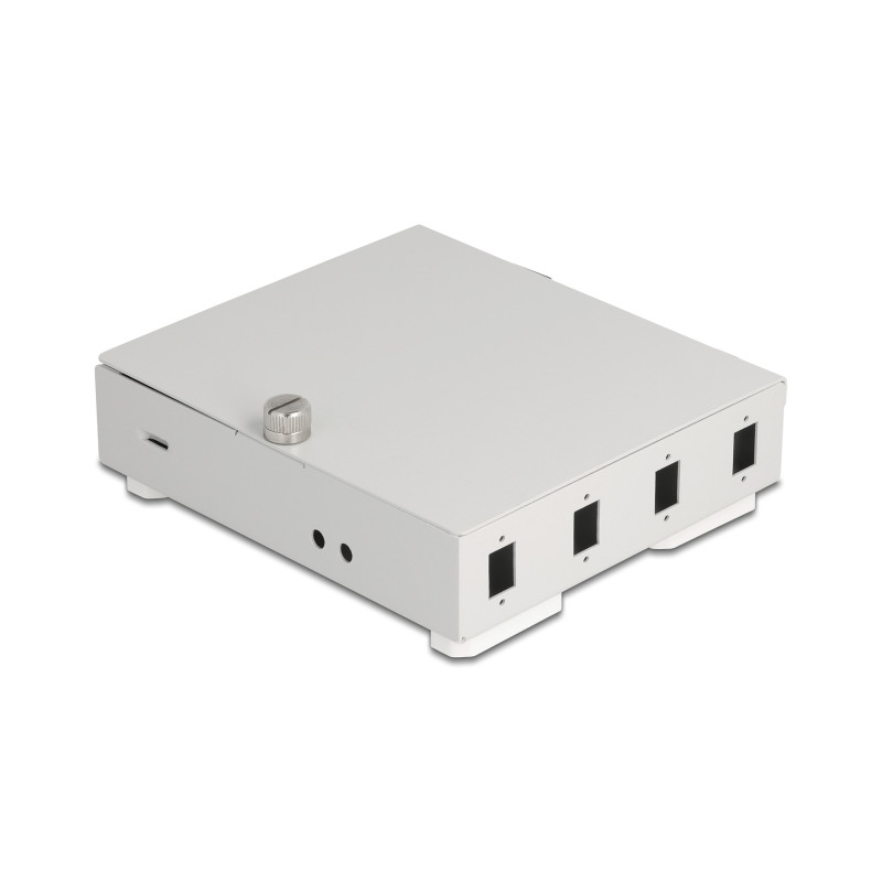 Delock LWL Wandbox für 4 x SC Simplex oder LC Duplex Adapter Metallgehäuse