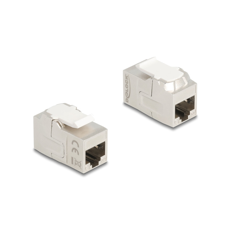 Delock Keystone Modul Kupplung RJ45 Buchse zu RJ45 Buchse Cat.6A geschirmt
