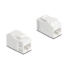 Delock Keystone Modul Kupplung RJ45 Buchse zu RJ45 Buchse UTP Cat.6A weiß