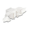 Delock Keystone Modul RJ45 Buchse zu LSA Cat.6A UTP 180° werkzeugfrei mit Kabelverschraubung