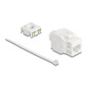 Delock Keystone Modul RJ45 Buchse zu LSA Cat.6A UTP 180° werkzeugfrei