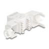 Delock Keystone Modul RJ45 Buchse zu LSA Cat.6A UTP 180° werkzeugfrei