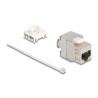 Delock Keystone Modul Slim RJ45 Buchse zu LSA Cat.6A geschirmt 180° werkzeugfrei