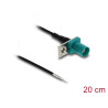 Delock Antennenkabel FAKRA Z Stecker zu offenen Kabelenden 1,13 - 20 cm 1 vorgestanztes Loch