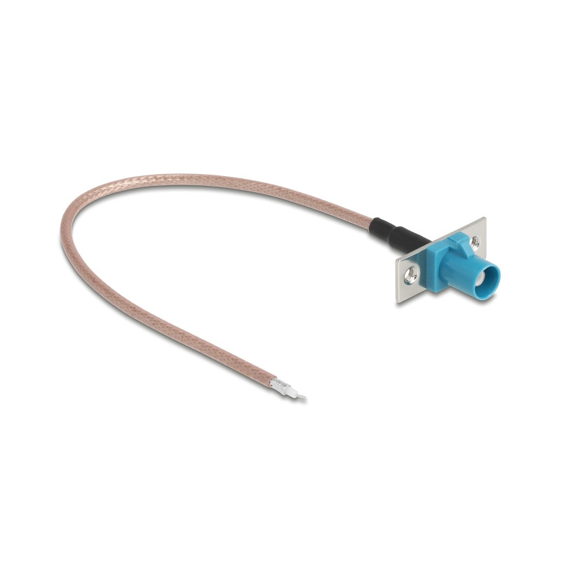 Delock Antennenkabel FAKRA Z Buchse zu offenen Kabelenden RG-316 20 cm 2 vorgestanzte Löcher