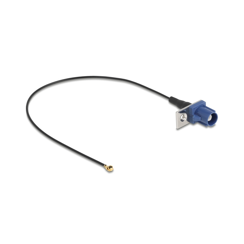 Delock Antennenkabel FAKRA C Stecker zu MHF® I Stecker 1,13 - 20 cm 1 vorgestanztes Loch