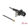 Delock Antennenkabel FAKRA A Stecker zu MHF® I Stecker 1,13 - 20 cm 1 vorgestanztes Loch