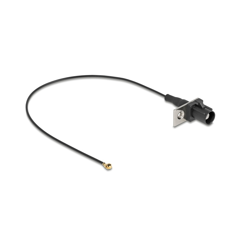 Delock Antennenkabel FAKRA A Stecker zu MHF® I Stecker 1,13 - 20 cm 1 vorgestanztes Loch