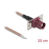 Delock Antennenkabel FAKRA D Buchse zu offenen Kabelenden RG-316 20 cm 2 vorgestanzte Löcher