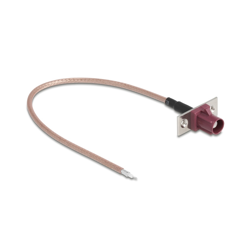 Delock Antennenkabel FAKRA D Buchse zu offenen Kabelenden RG-316 20 cm 2 vorgestanzte Löcher