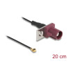 Delock Antennenkabel FAKRA D Stecker zu MHF® I Stecker 1,13 - 20 cm 1 vorgestanztes Loch