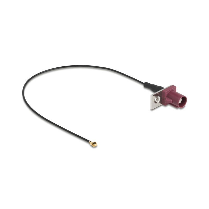 Delock Antennenkabel FAKRA D Stecker zu MHF® I Stecker 1,13 - 20 cm 1 vorgestanztes Loch