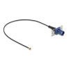 Delock Antennenkabel FAKRA C Stecker zu MHF® I Stecker 1,13 - 20 cm 2 vorgestanzte Löcher