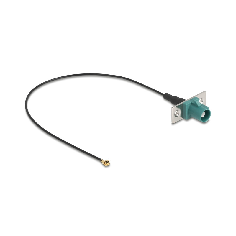 Delock Antennenkabel FAKRA Z Stecker zu MHF® I Stecker 1,13 - 20 cm 2 vorgestanzte Löcher