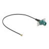 Delock Antennenkabel FAKRA Z Stecker zu MHF® I Stecker 1,13 - 20 cm 2 vorgestanzte Löcher