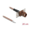 Delock Antennenkabel FAKRA F Buchse zu offenen Kabelenden RG-316 20 cm 2 vorgestanzte Löcher