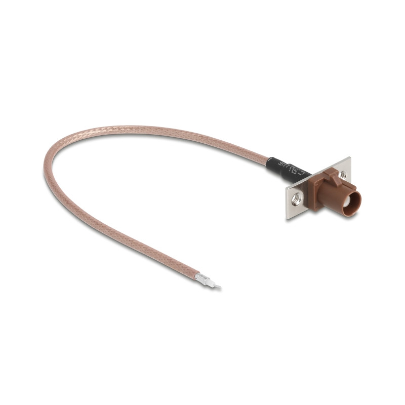 Delock Antennenkabel FAKRA F Buchse zu offenen Kabelenden RG-316 20 cm 2 vorgestanzte Löcher