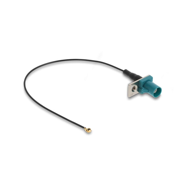Delock Antennenkabel FAKRA Z Stecker zu MHF® I Stecker 1,13 - 20 cm 2 vorgestanztes Loch