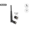Delock WiFi 2,4 GHz Antenne RP-BNC Stecker 2 dBi 14,5 cm omnidirektional mit Kippgelenk schwarz