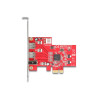 Delock PCI Express x1 Karte zu 2 x extern FireWire B + 1 x extern FireWire A - Low Profile Formfaktor