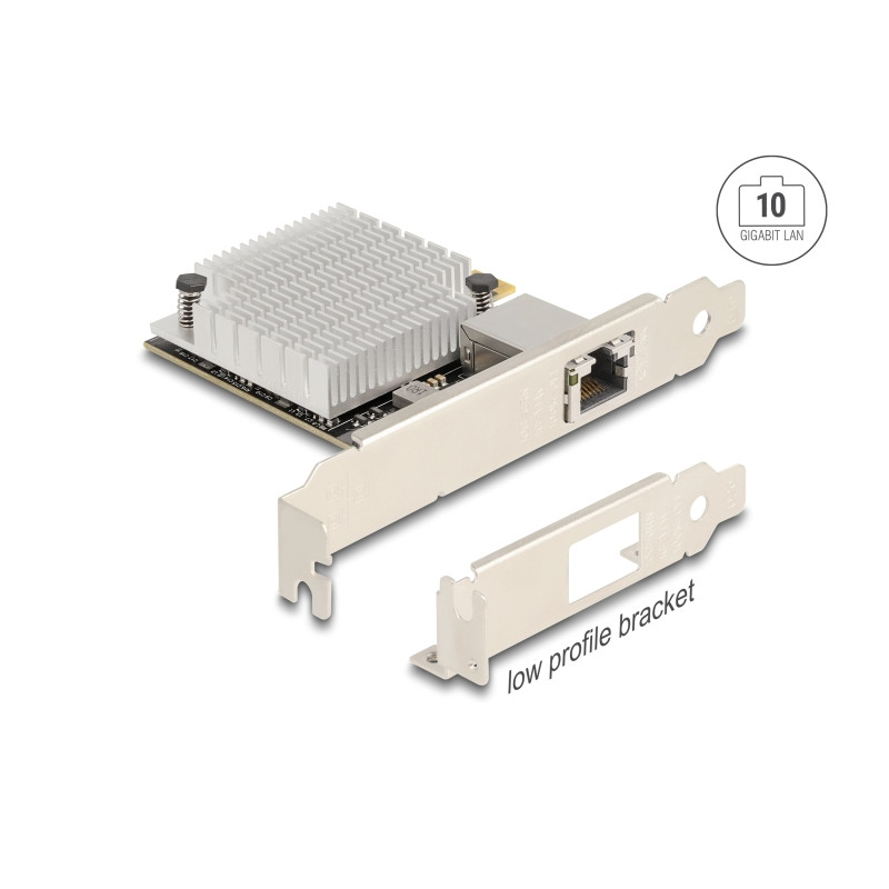 Delock PCI Express x4 Netzwerkkarte 10 Gigabit LAN 1 x RJ45 AQC107S