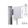 Delock WiFi 2,4 GHz Antenne N Stecker 8 dBi direktional mit Anschlusskabel RG-58, 50 cm weiß outdoor