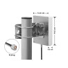 Delock WiFi 2,4 GHz Antenne N Stecker 8 dBi direktional mit Anschlusskabel RG-58, 50 cm weiß outdoor